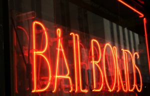 Red Neon Bail Bonds Sign